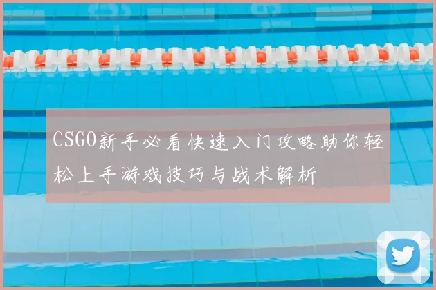 CSGO新手必看快速入门攻略助你轻松上手游戏技巧与战术解析